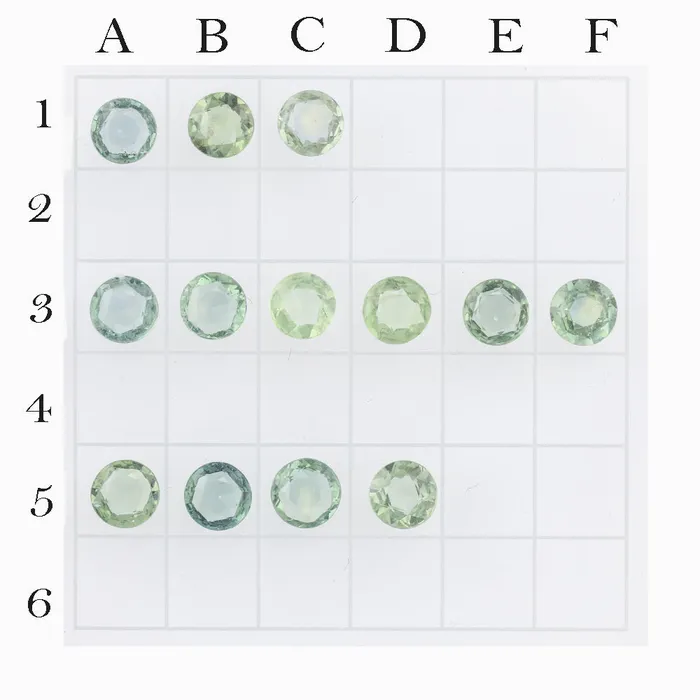 035ct Calibrated Round Madagascar Green Sapphires 45mm Envero Jewelry Rings