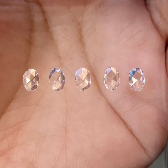 Envero Jewelry 028033ct Calibrated Oval Rose Cut Diamond 60mm Rings