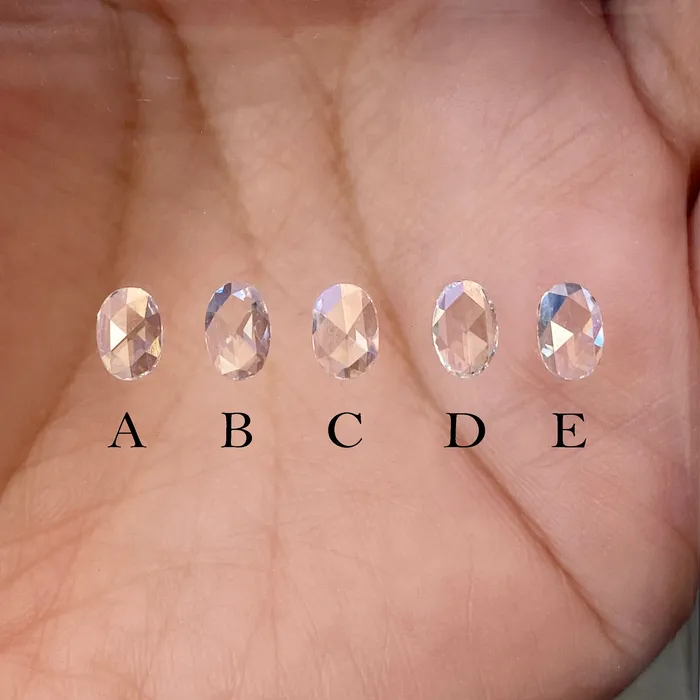 Envero Jewelry 028033ct Calibrated Oval Rose Cut Diamond 60mm Rings