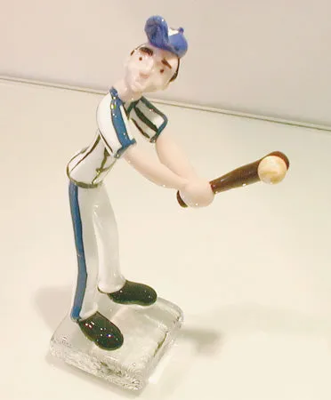 Earrings MuranoVitrum Baseball player