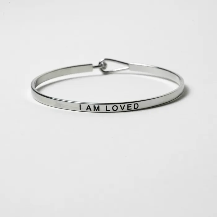 Forever Truth Bracelets I Am Loved Silver Hook Bracelet