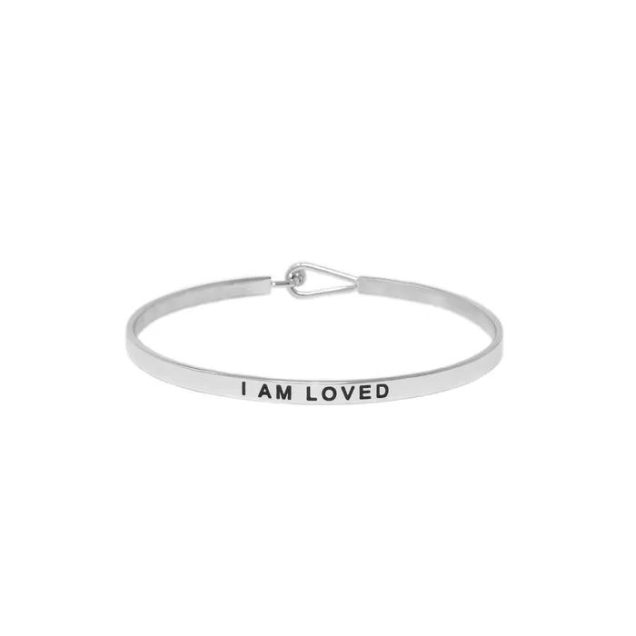 Forever Truth Bracelets I Am Loved Silver Hook Bracelet