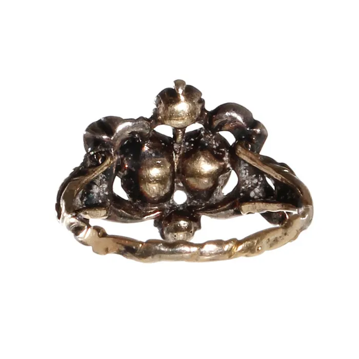 Georgian Diamond and Ruby Ring Bell Bird Antiques Rings