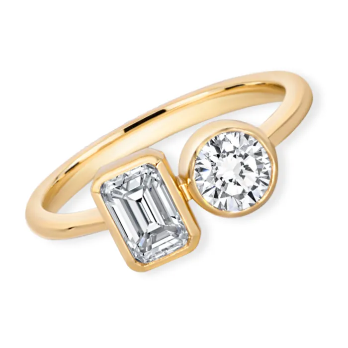 Rings Polachecks Collection Emerald Round Cut Bezel Set Diamond Ring 120tw Rings Polachecks Collection Emerald Round Cut Bezel Set Diamond Ring 120tw