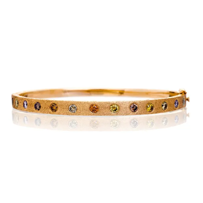 Sethi Couture Bracelets Dunes MultiColor Diamond Wide Bangle