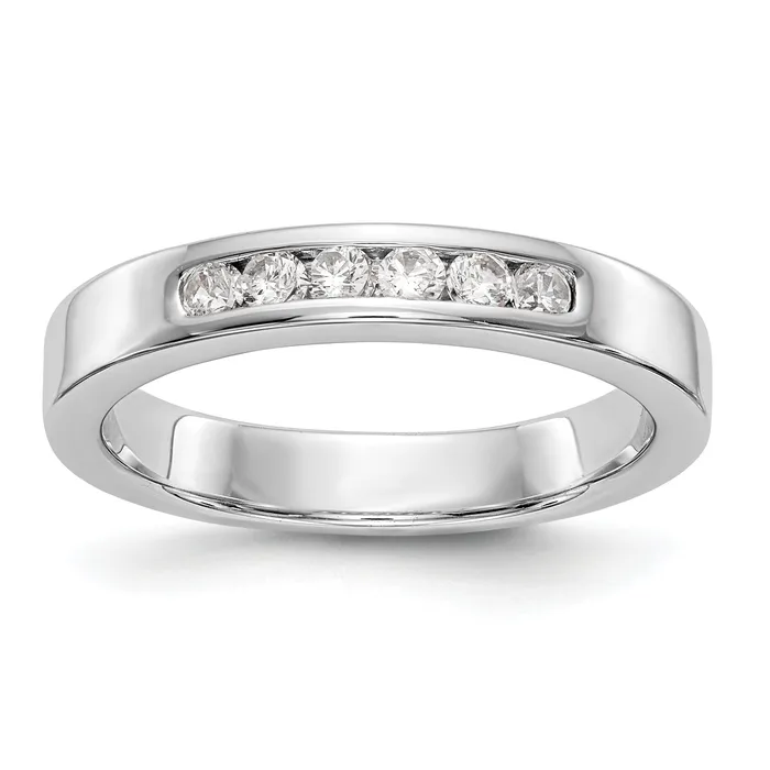 023ct CZ Solid Real 14K White Gold 621mm Stone Channel Wedding Band Ring Goldia Rings 023ct CZ Solid Real 14K White Gold 621mm Stone Channel Wedding Band Ring Goldia Rings