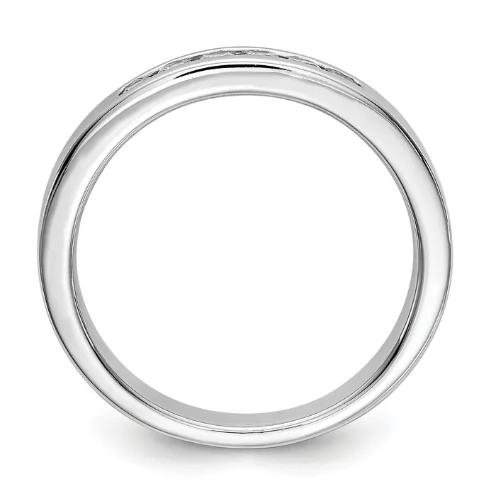 023ct CZ Solid Real 14K White Gold 621mm Stone Channel Wedding Band Ring Goldia Rings