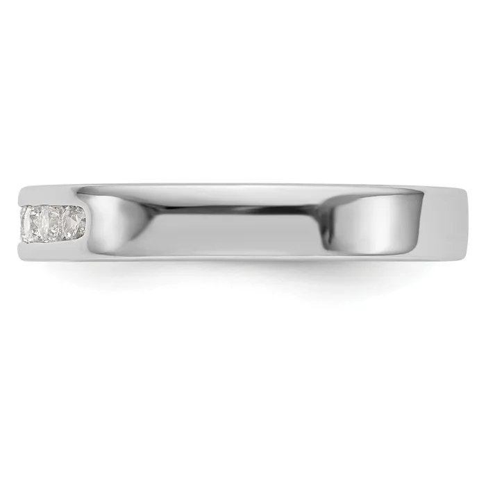 023ct CZ Solid Real 14K White Gold 621mm Stone Channel Wedding Band Ring Goldia Rings