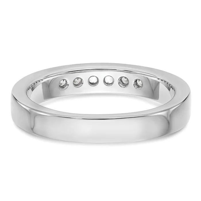 023ct CZ Solid Real 14K White Gold 621mm Stone Channel Wedding Band Ring Goldia Rings