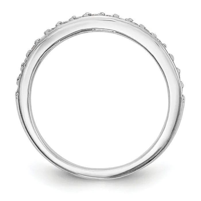 027ct CZ Solid Real 14k White Gold Wedding Wedding Band Ring Goldia Rings