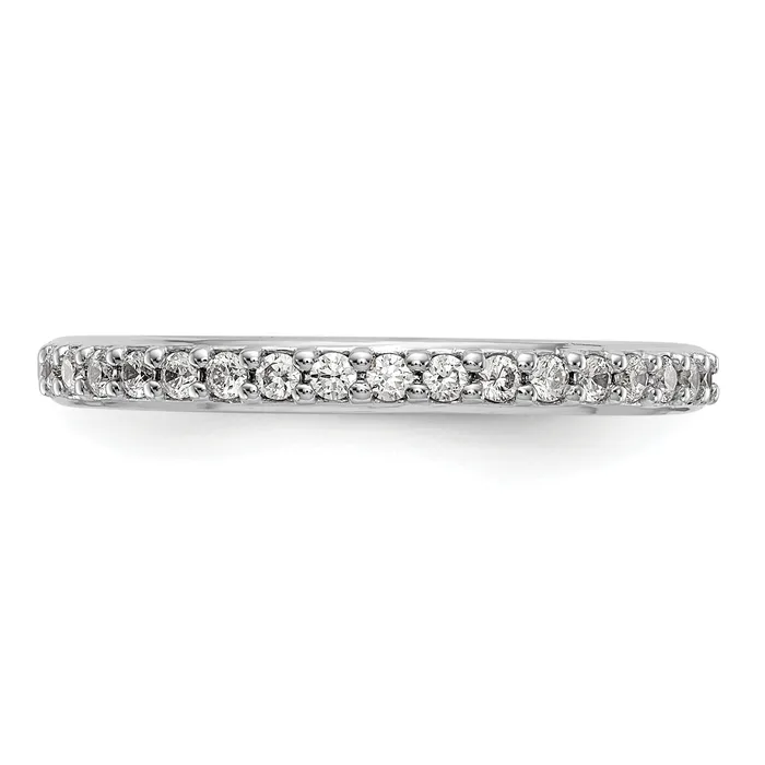 027ct CZ Solid Real 14k White Gold Wedding Wedding Band Ring Goldia Rings