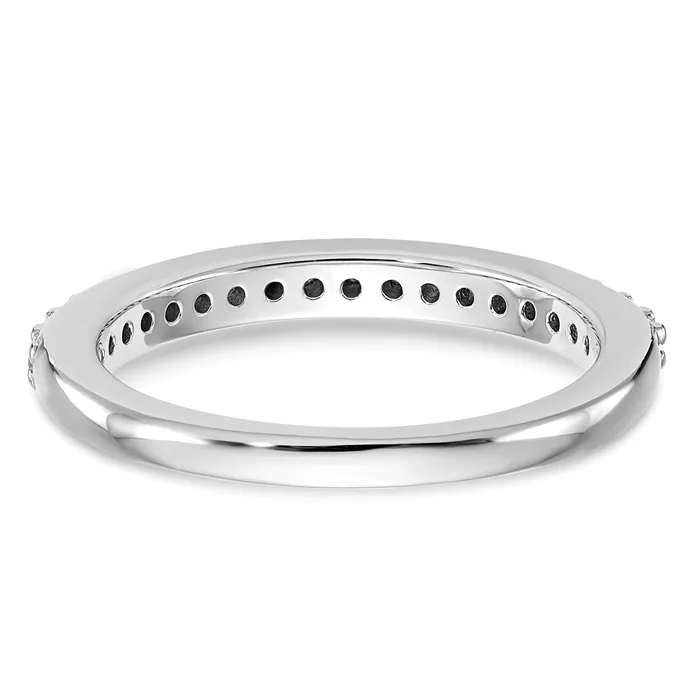 027ct CZ Solid Real 14k White Gold Wedding Wedding Band Ring Goldia Rings
