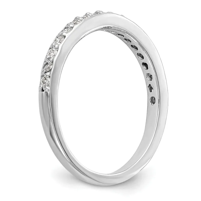 027ct CZ Solid Real 14k White Gold Wedding Wedding Band Ring Goldia Rings