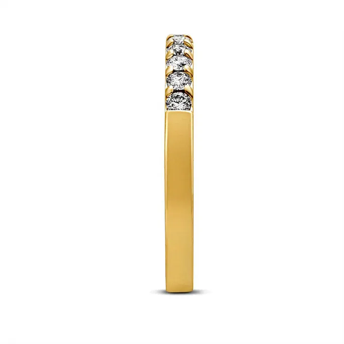 038 CT TW Natural Diamond Eleven Stone Anniversary Band in Solid 10K Yellow Gold Goldia Rings 038 CT TW Natural Diamond Eleven Stone Anniversary Band in Solid 10K Yellow Gold Goldia Rings