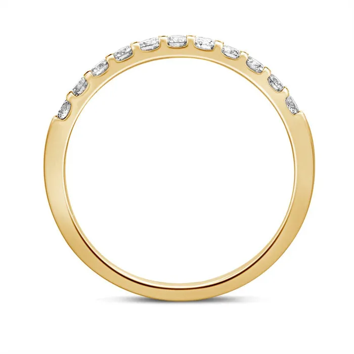 038 CT TW Natural Diamond Eleven Stone Anniversary Band in Solid 10K Yellow Gold Goldia Rings 038 CT TW Natural Diamond Eleven Stone Anniversary Band in Solid 10K Yellow Gold Goldia Rings