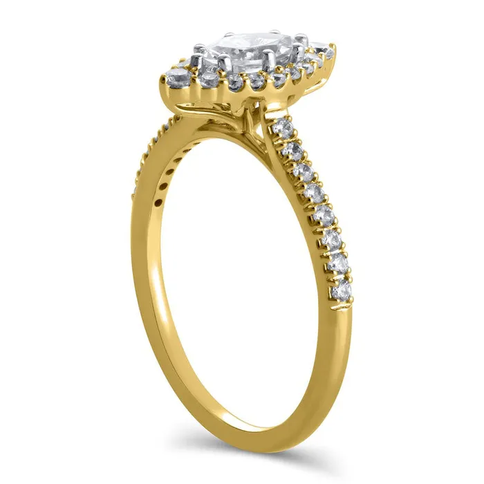 063 CT TW Marquise Natural Diamond Frame Engagement Ring in Solid 10K Yellow Gold Goldia Rings 063 CT TW Marquise Natural Diamond Frame Engagement Ring in Solid 10K Yellow Gold Goldia Rings