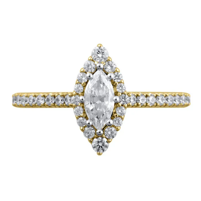 063 CT TW Marquise Natural Diamond Frame Engagement Ring in Solid 10K Yellow Gold Goldia Rings 063 CT TW Marquise Natural Diamond Frame Engagement Ring in Solid 10K Yellow Gold Goldia Rings