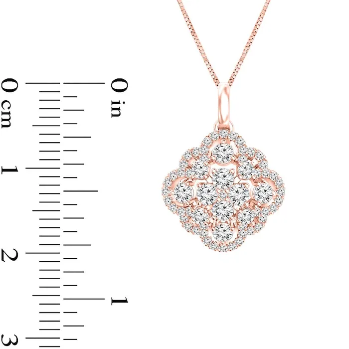 075 CT TW Composite Natural Diamond Scallop Frame Pendant in 10K Rose Gold Goldia Necklaces 075 CT TW Composite Natural Diamond Scallop Frame Pendant in 10K Rose Gold Goldia Necklaces