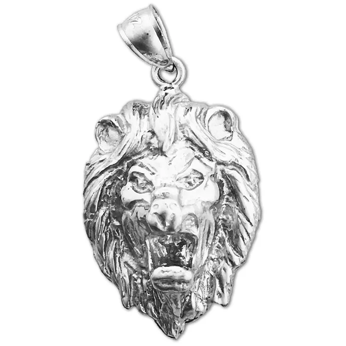 14K Gold Growling Lion Head Pendant Goldia Necklaces
