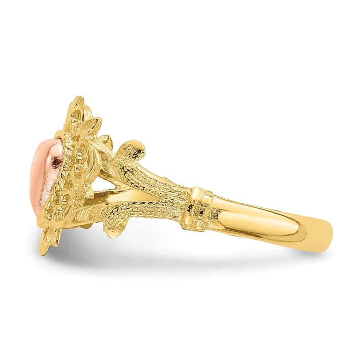 14k TwoTone Gold Heart Ring Goldia Rings