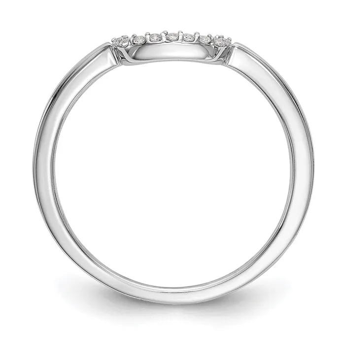 14k White Gold Contour Real Diamond Band Goldiacom Rings
