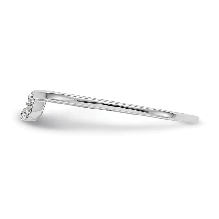 14k White Gold Contour Real Diamond Band Goldiacom Rings