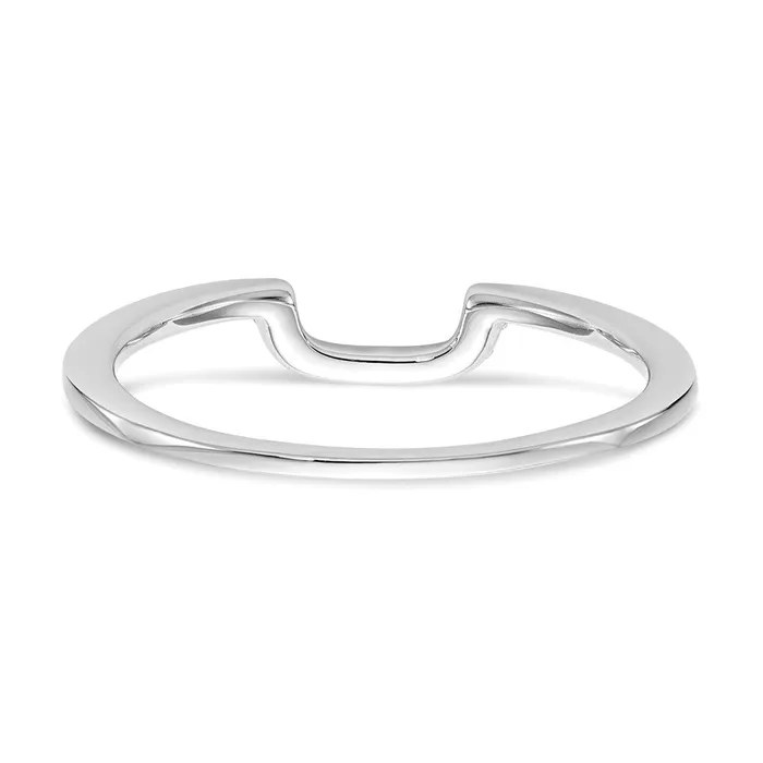 14k White Gold Contour Real Diamond Band Goldiacom Rings