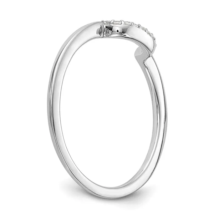 14k White Gold Contour Real Diamond Band Goldiacom Rings