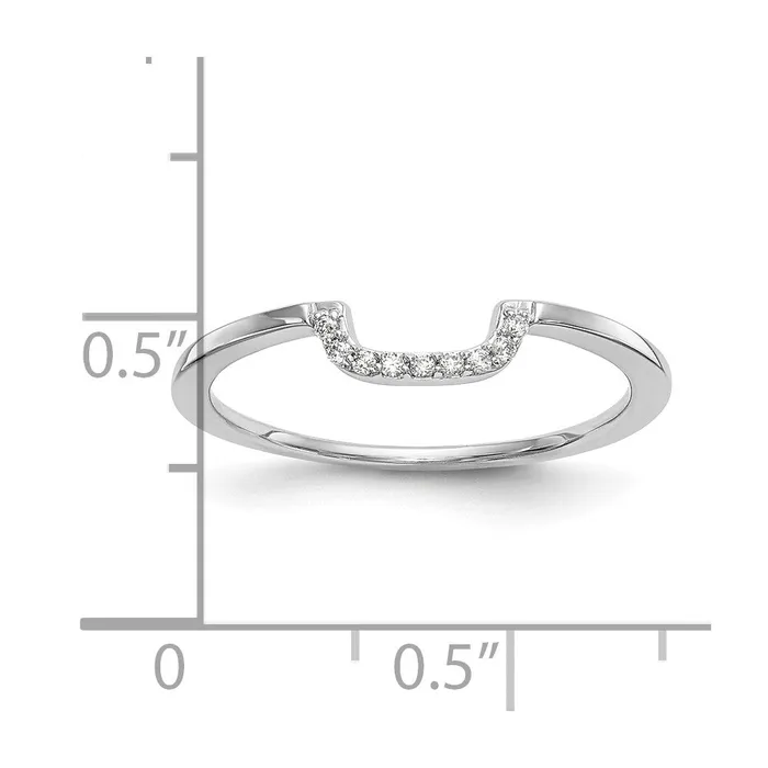 14k White Gold Contour Real Diamond Band Goldiacom Rings