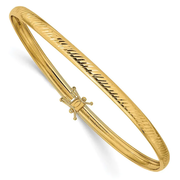 14k Yellow Gold Polished DC Flexible Bangle Goldia PreStyled Sets