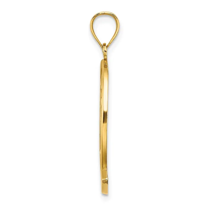 Charm Necklaces 14k Yellow Gold HAWAII w Dolphins in Waves Charm Goldia