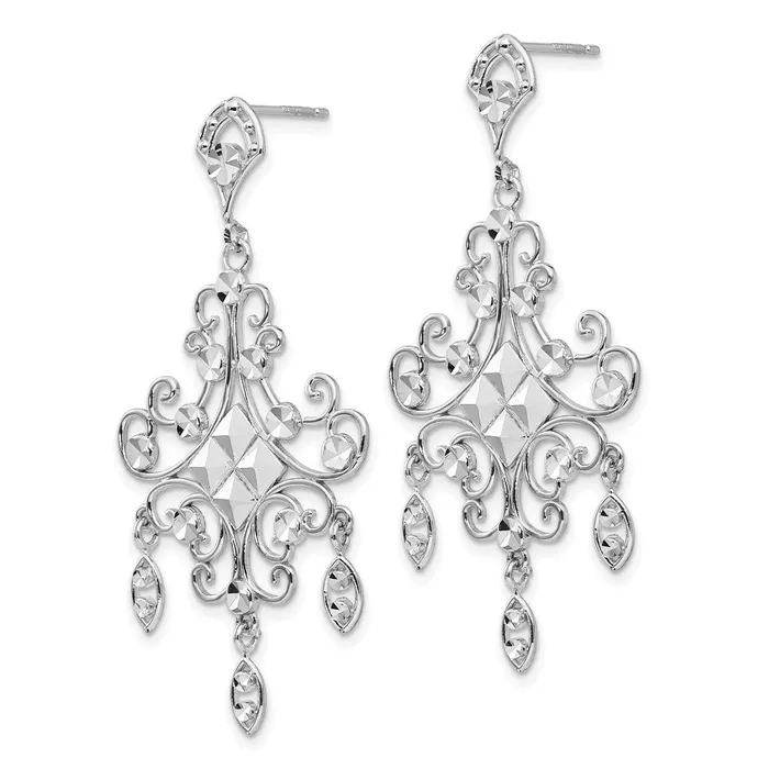 Earrings Goldia 14k White Gold Filigree Chandelier Earrings