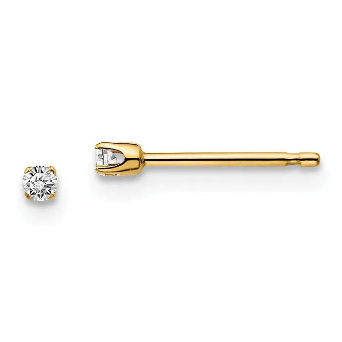 Earrings goldiaca 14ky 05ct I2 K L Diamond Stud Push on Post Earrings