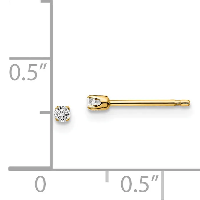 Earrings goldiaca 14ky 05ct I2 K L Diamond Stud Push on Post Earrings