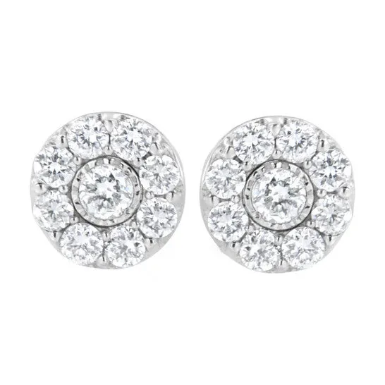 Earrings Original Haus of Brilliance 925 Sterling Silver 58 cttw LabGrown Diamond Flower Earring FG Color VS2SI1 Clarity JMS always