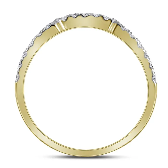 gndatlanta Rings 14k Yellow Gold Princess Diamond Bridal Wedding Ring Set 2 Cttw