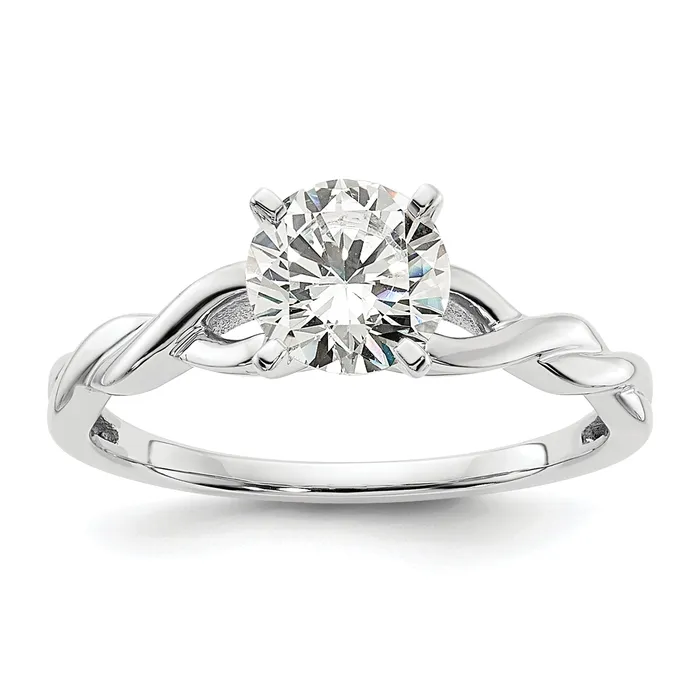 Goldia 125ct CZ Solid Real 14k White Gold Solitaire Engagement Ring Rings Goldia 125ct CZ Solid Real 14k White Gold Solitaire Engagement Ring Rings
