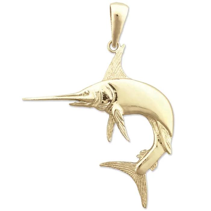 Goldia 14K Gold Marlin Sport Fishing Pendant PreStyled Sets