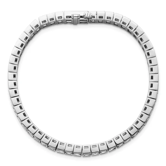 Goldia Bracelets 14K White Gold Lab Grown Diamond VSSI G Princess Tennis Bracelet