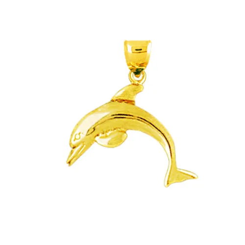 Goldia Charm Necklaces 14K Gold Dolphin Calf Charm