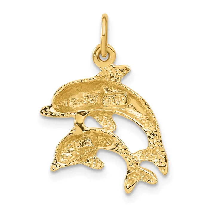Goldia Charm Necklaces 14k Yellow Gold Dolphin Charm