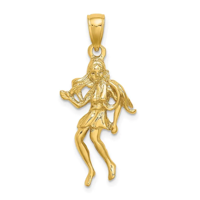 Goldia Charm Necklaces 14k Yellow Gold Large Virgo Zodiac Charm