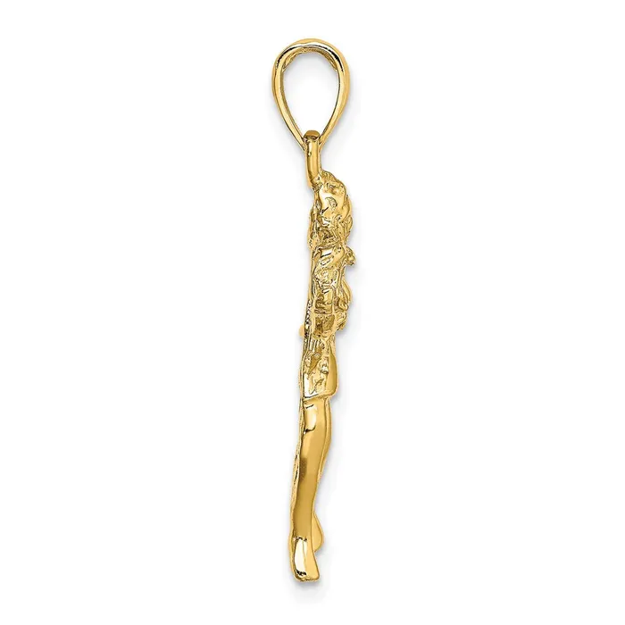 Goldia Charm Necklaces 14k Yellow Gold Large Virgo Zodiac Charm