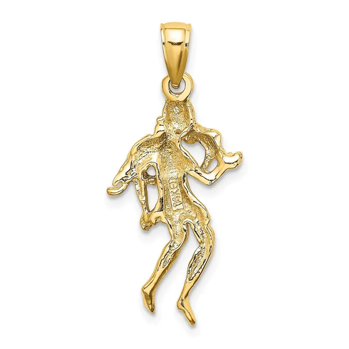 Goldia Charm Necklaces 14k Yellow Gold Large Virgo Zodiac Charm