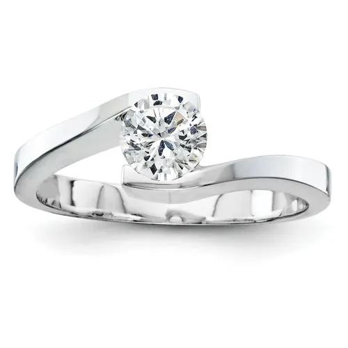 Goldiacom Rings 14k White Gold VS Diamond solitaire ring