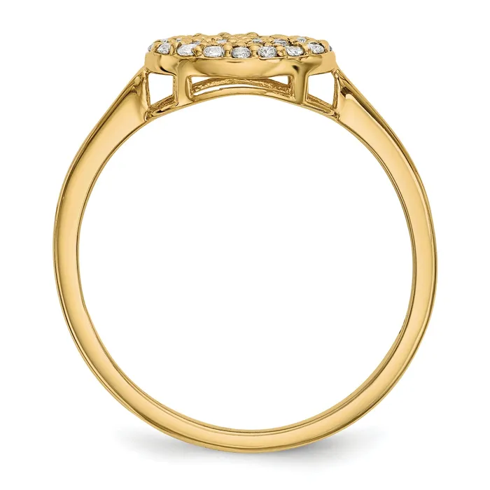 Goldiacom Rings 14ky Diamond Cluster Oval Ring