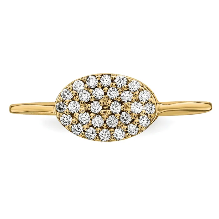 Goldiacom Rings 14ky Diamond Cluster Oval Ring