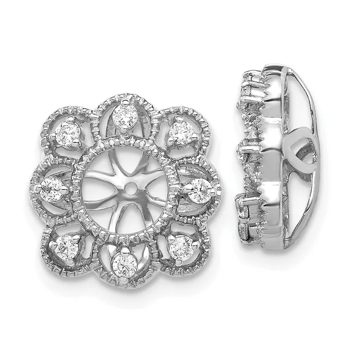 Goldia Earrings 14k White Gold 14 Ct Lab Grown Diamond VSSI G with 44 mm Earring Jacket Goldia Earrings 14k White Gold 14 Ct Lab Grown Diamond VSSI G with 44 mm Earring Jacket
