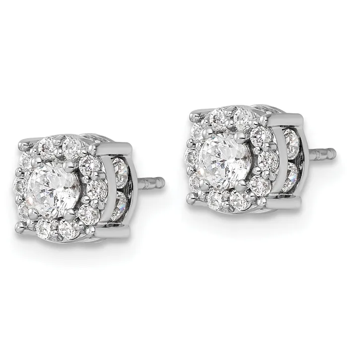 Goldia Earrings 14k White Gold 1 Ct Lab Grown Diamond VSSI G Post Earrings