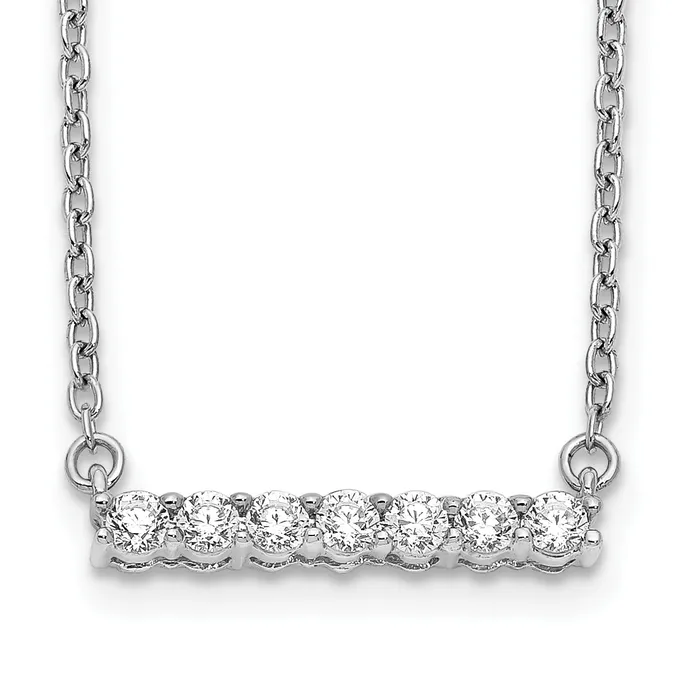 Goldia Necklaces 14k White Gold 14 Ct Lab Grown Diamond VSSI G 18 inch Bar Necklace Goldia Necklaces 14k White Gold 14 Ct Lab Grown Diamond VSSI G 18 inch Bar Necklace